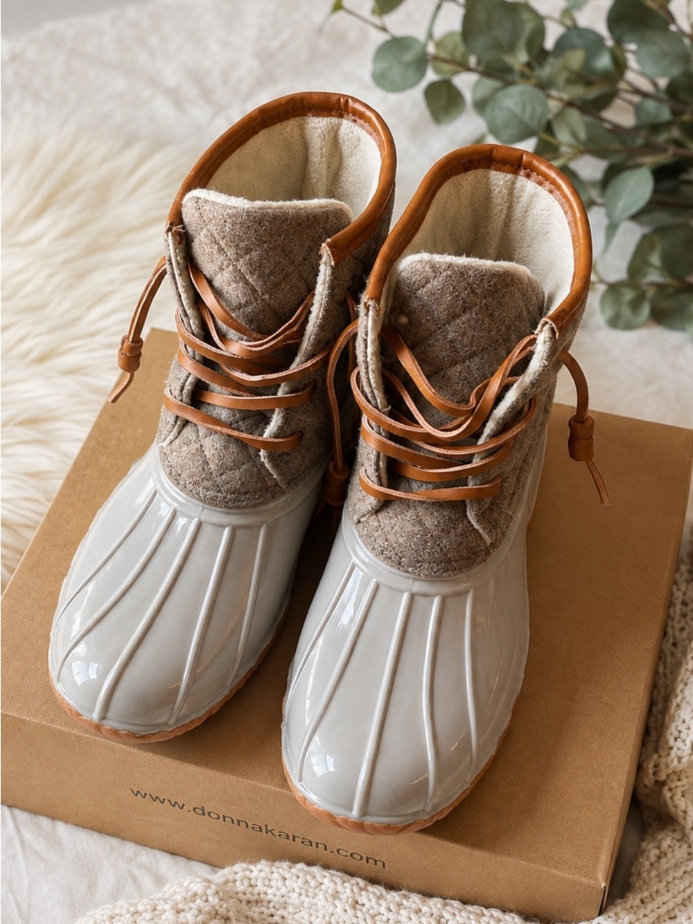 Women’s Stylish Brown and Gray Boots